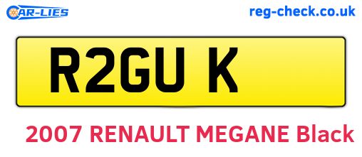 R2GUK are the vehicle registration plates.