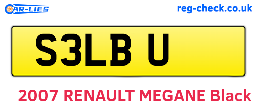 S3LBU are the vehicle registration plates.