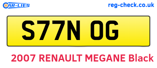 S77NOG are the vehicle registration plates.