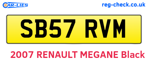 SB57RVM are the vehicle registration plates.