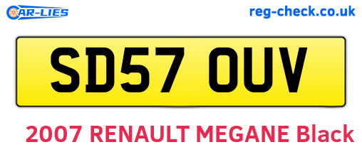 SD57OUV are the vehicle registration plates.