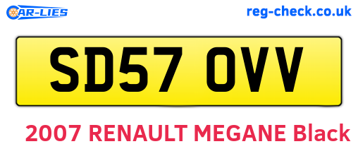 SD57OVV are the vehicle registration plates.