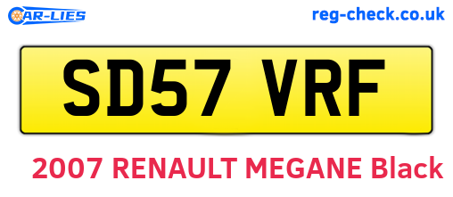 SD57VRF are the vehicle registration plates.