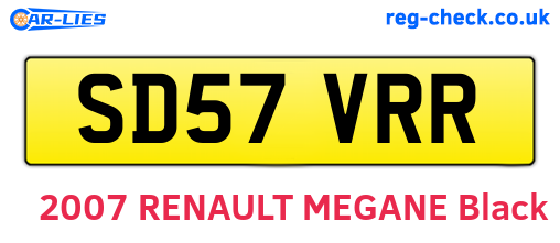 SD57VRR are the vehicle registration plates.