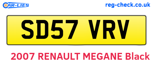 SD57VRV are the vehicle registration plates.