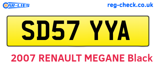 SD57YYA are the vehicle registration plates.