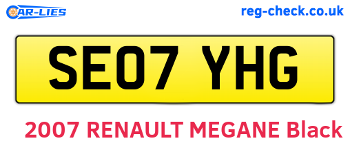 SE07YHG are the vehicle registration plates.