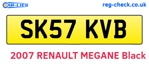SK57KVB are the vehicle registration plates.