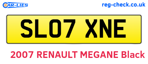 SL07XNE are the vehicle registration plates.
