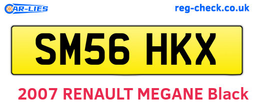 SM56HKX are the vehicle registration plates.