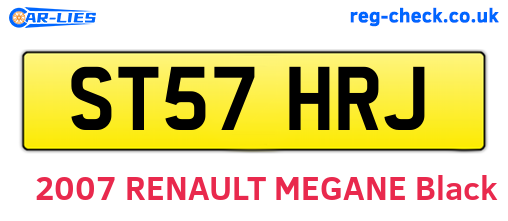 ST57HRJ are the vehicle registration plates.