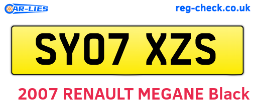 SY07XZS are the vehicle registration plates.