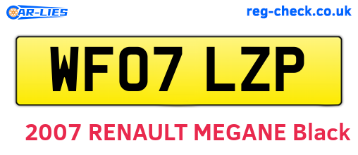WF07LZP are the vehicle registration plates.