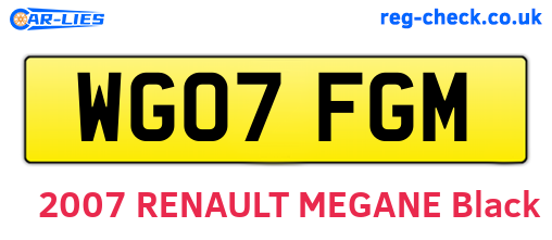 WG07FGM are the vehicle registration plates.