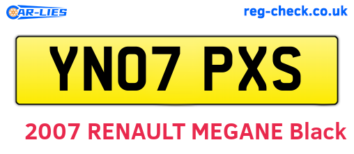 YN07PXS are the vehicle registration plates.