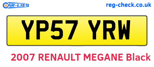 YP57YRW are the vehicle registration plates.