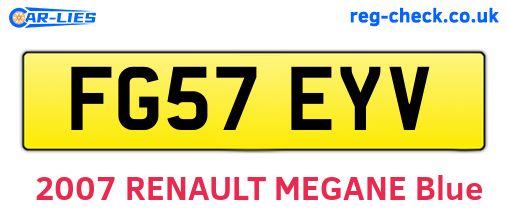 FG57EYV are the vehicle registration plates.