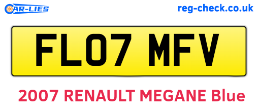 FL07MFV are the vehicle registration plates.
