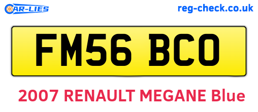 FM56BCO are the vehicle registration plates.