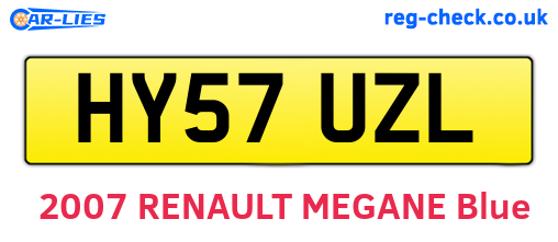 HY57UZL are the vehicle registration plates.