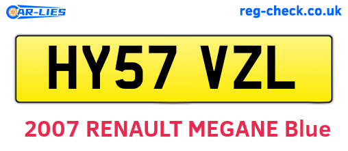 HY57VZL are the vehicle registration plates.