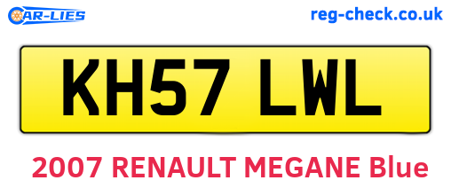 KH57LWL are the vehicle registration plates.