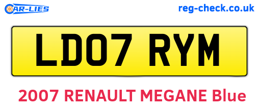 LD07RYM are the vehicle registration plates.