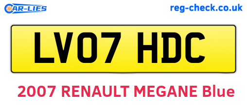 LV07HDC are the vehicle registration plates.