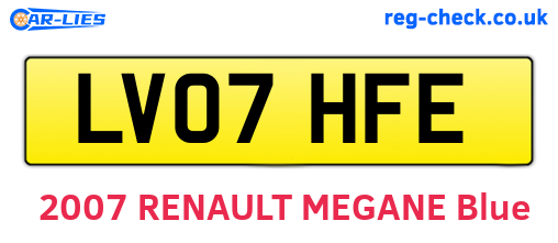 LV07HFE are the vehicle registration plates.