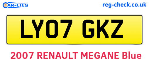 LY07GKZ are the vehicle registration plates.