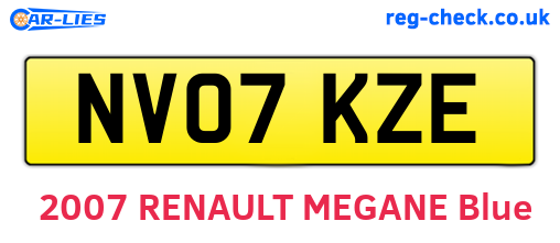 NV07KZE are the vehicle registration plates.