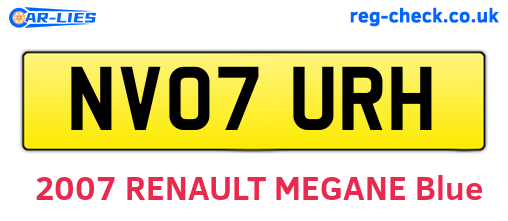 NV07URH are the vehicle registration plates.