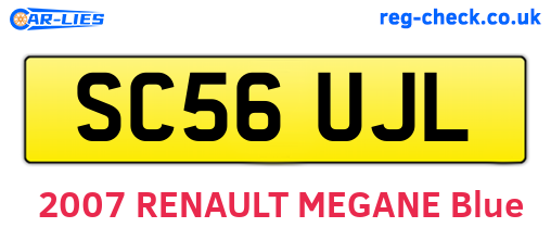 SC56UJL are the vehicle registration plates.