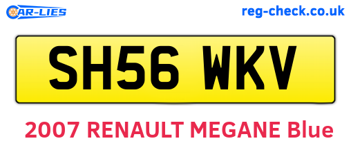SH56WKV are the vehicle registration plates.