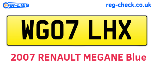 WG07LHX are the vehicle registration plates.