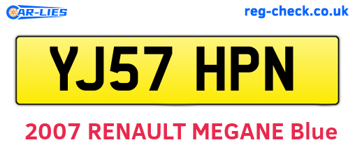 YJ57HPN are the vehicle registration plates.
