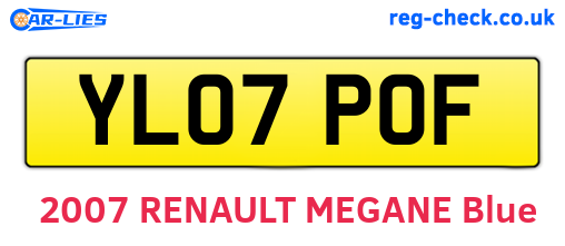 YL07POF are the vehicle registration plates.