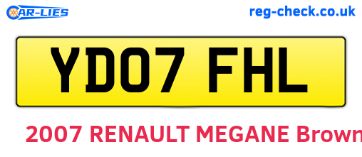 YD07FHL are the vehicle registration plates.