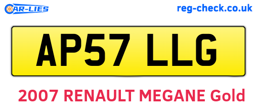 AP57LLG are the vehicle registration plates.