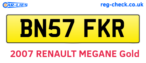 BN57FKR are the vehicle registration plates.