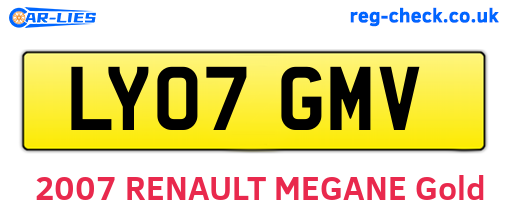 LY07GMV are the vehicle registration plates.