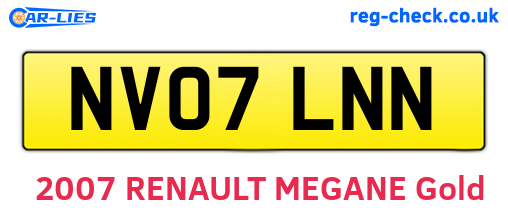 NV07LNN are the vehicle registration plates.