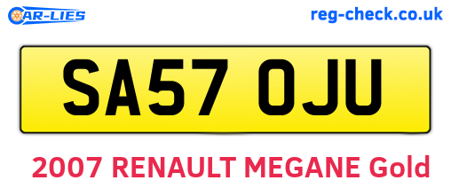 SA57OJU are the vehicle registration plates.