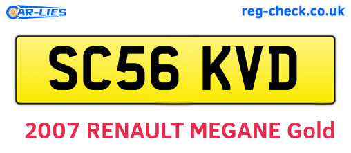 SC56KVD are the vehicle registration plates.