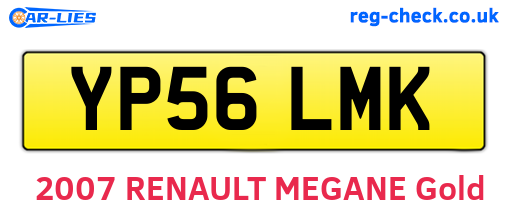 YP56LMK are the vehicle registration plates.