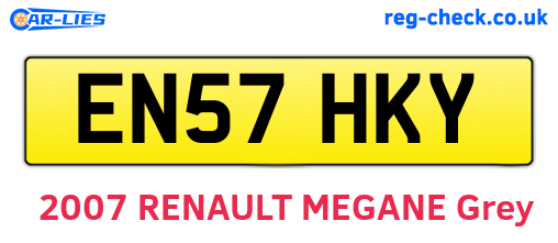 EN57HKY are the vehicle registration plates.