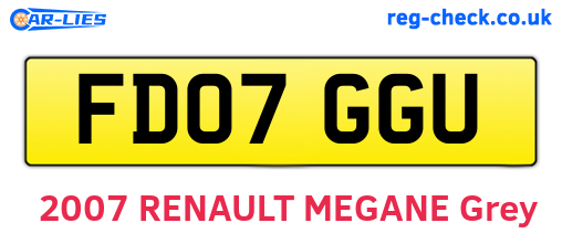 FD07GGU are the vehicle registration plates.