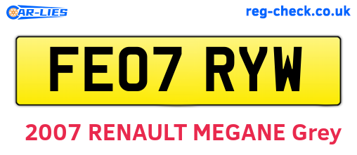 FE07RYW are the vehicle registration plates.