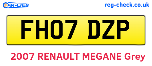 FH07DZP are the vehicle registration plates.