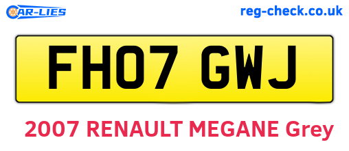 FH07GWJ are the vehicle registration plates.